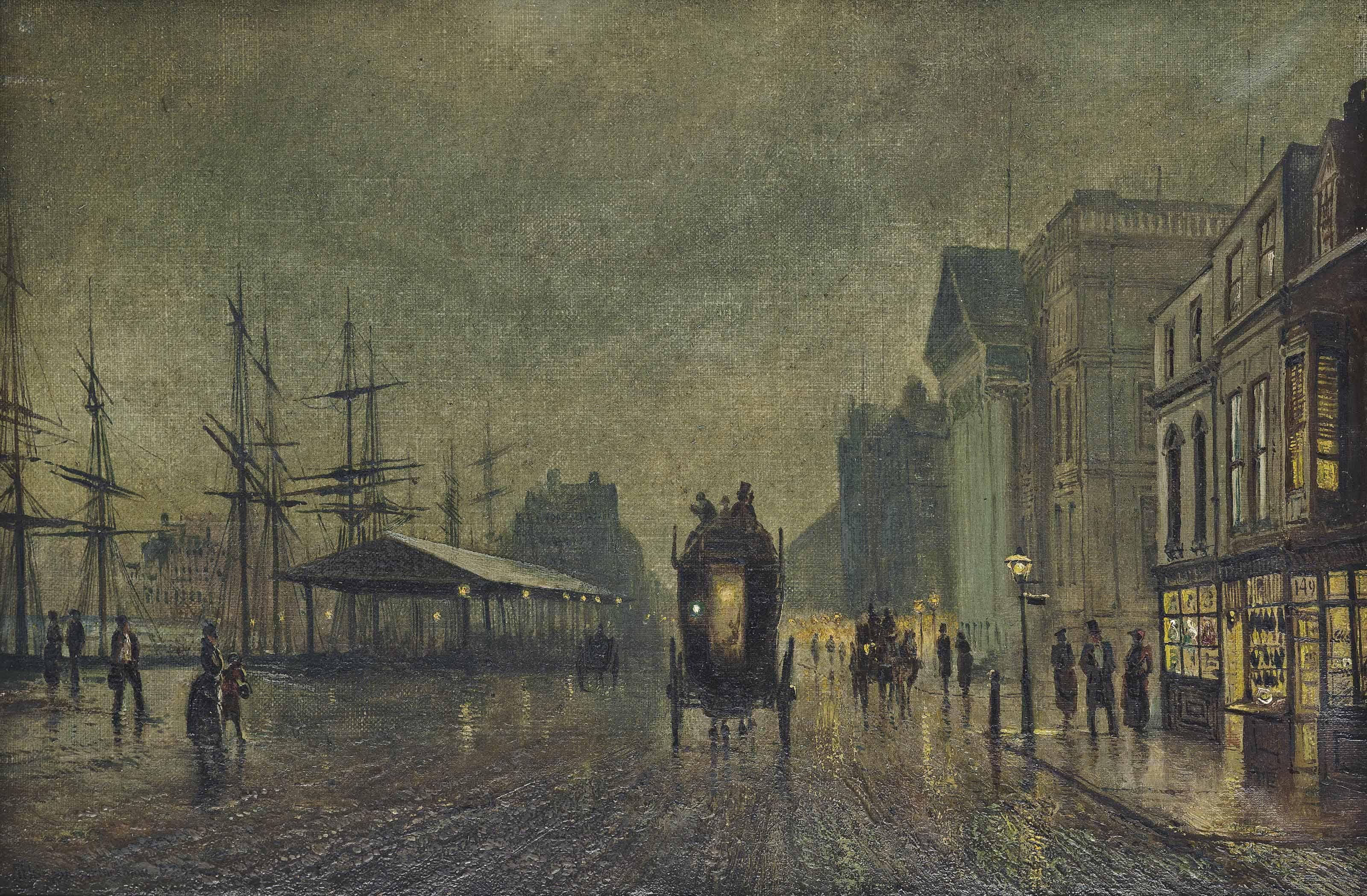 John Atkinson Grimshaw - Salthouse Docks, Liverpool