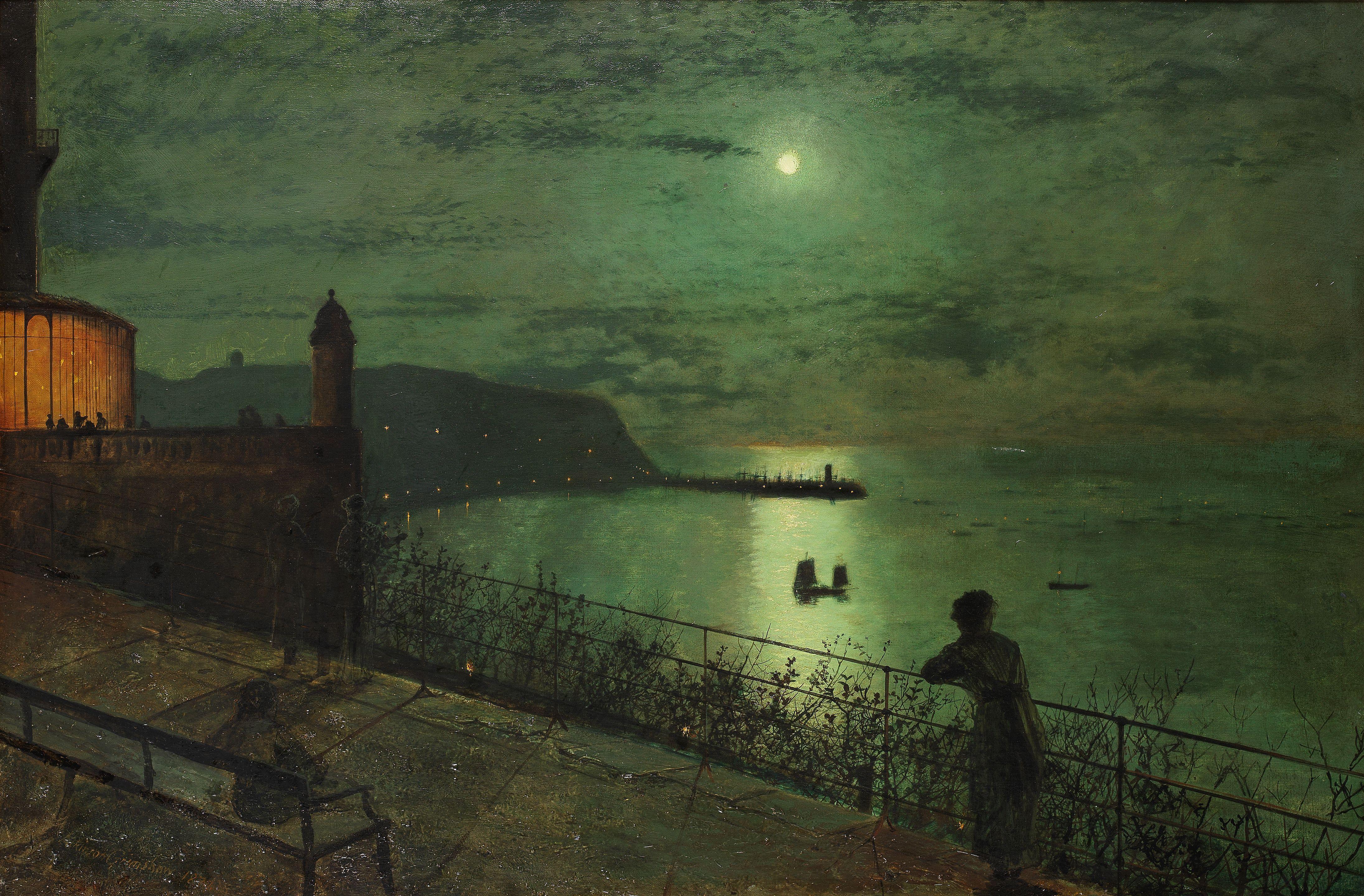 John Atkinson Grimshaw - Scarborough from the seats near The Grand Hotel