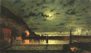 John Atkinson Grimshaw - The Harbour Flare