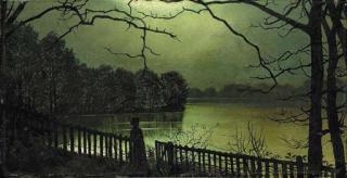 John Atkinson Grimshaw - Waterloo Lake, Roundlay Park, Leeds, circa 1872