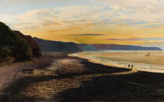 John Atkinson Grimshaw - Whitby Sands, sunset