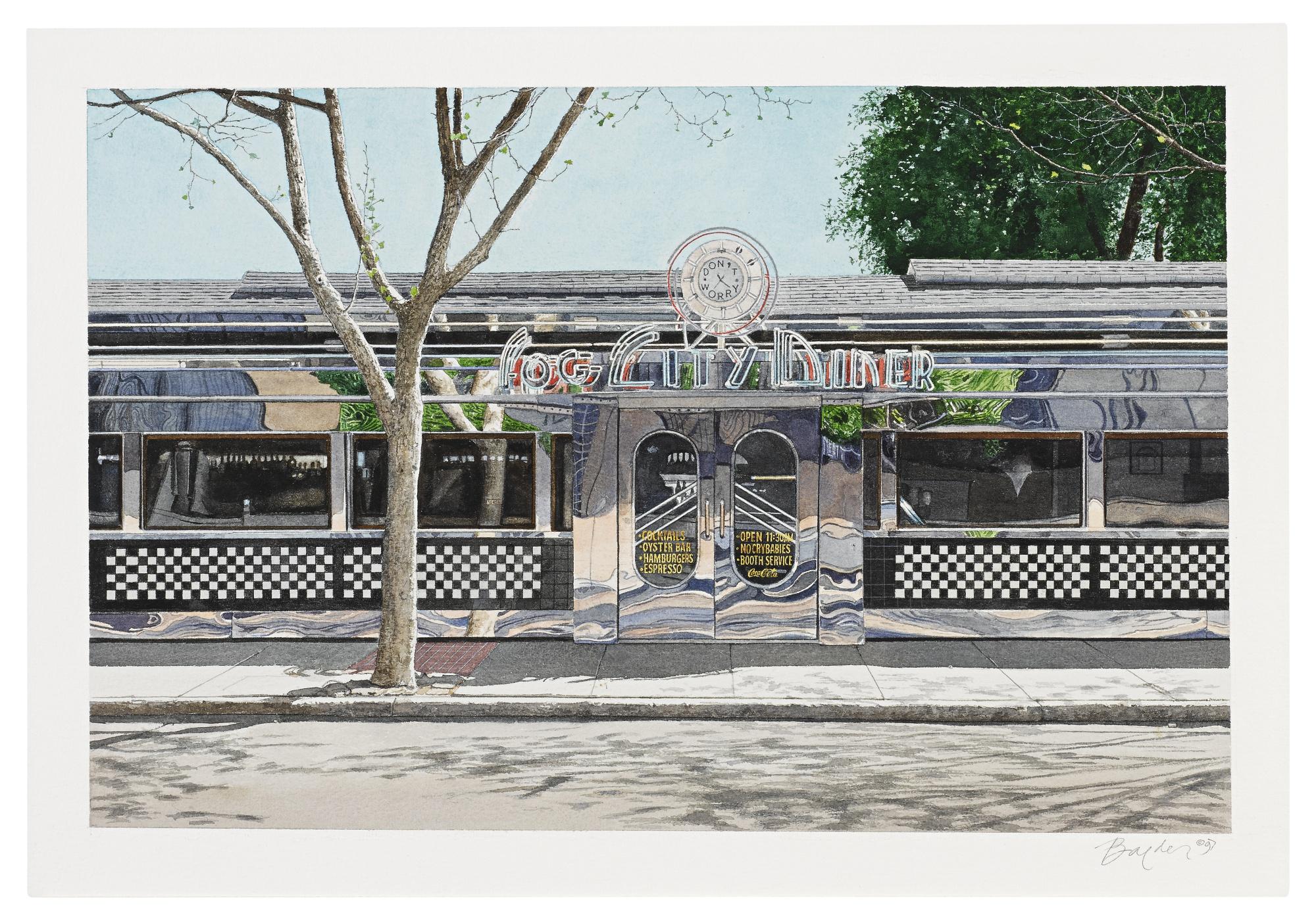 John Baeder - Fog City Diner, 1997