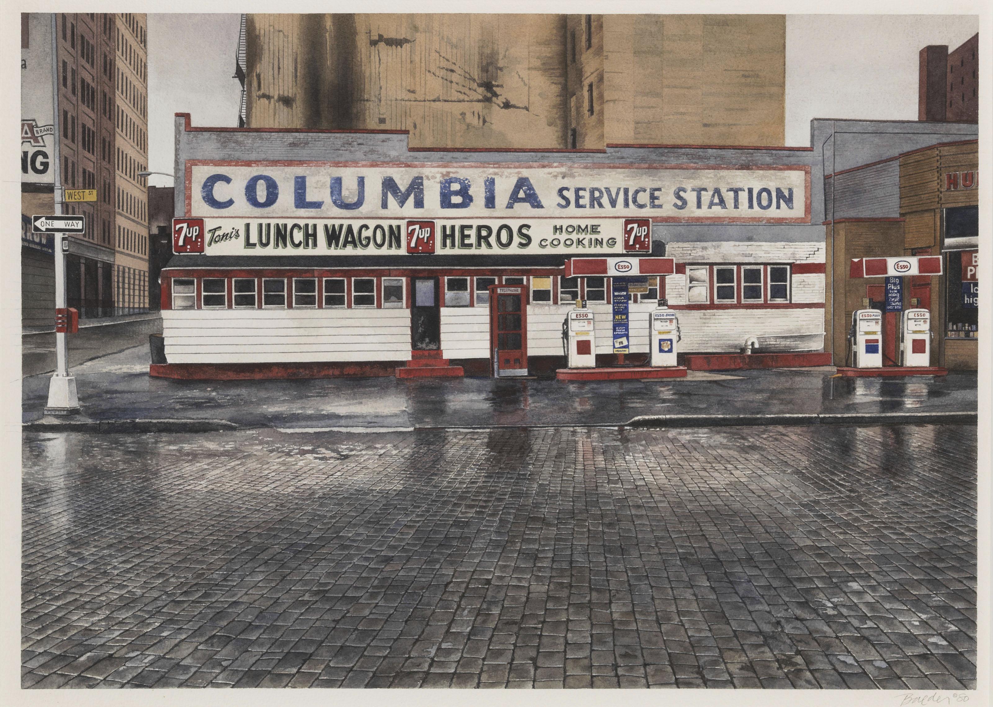 John Baeder - Toni\'s Lunch Wagon, New York