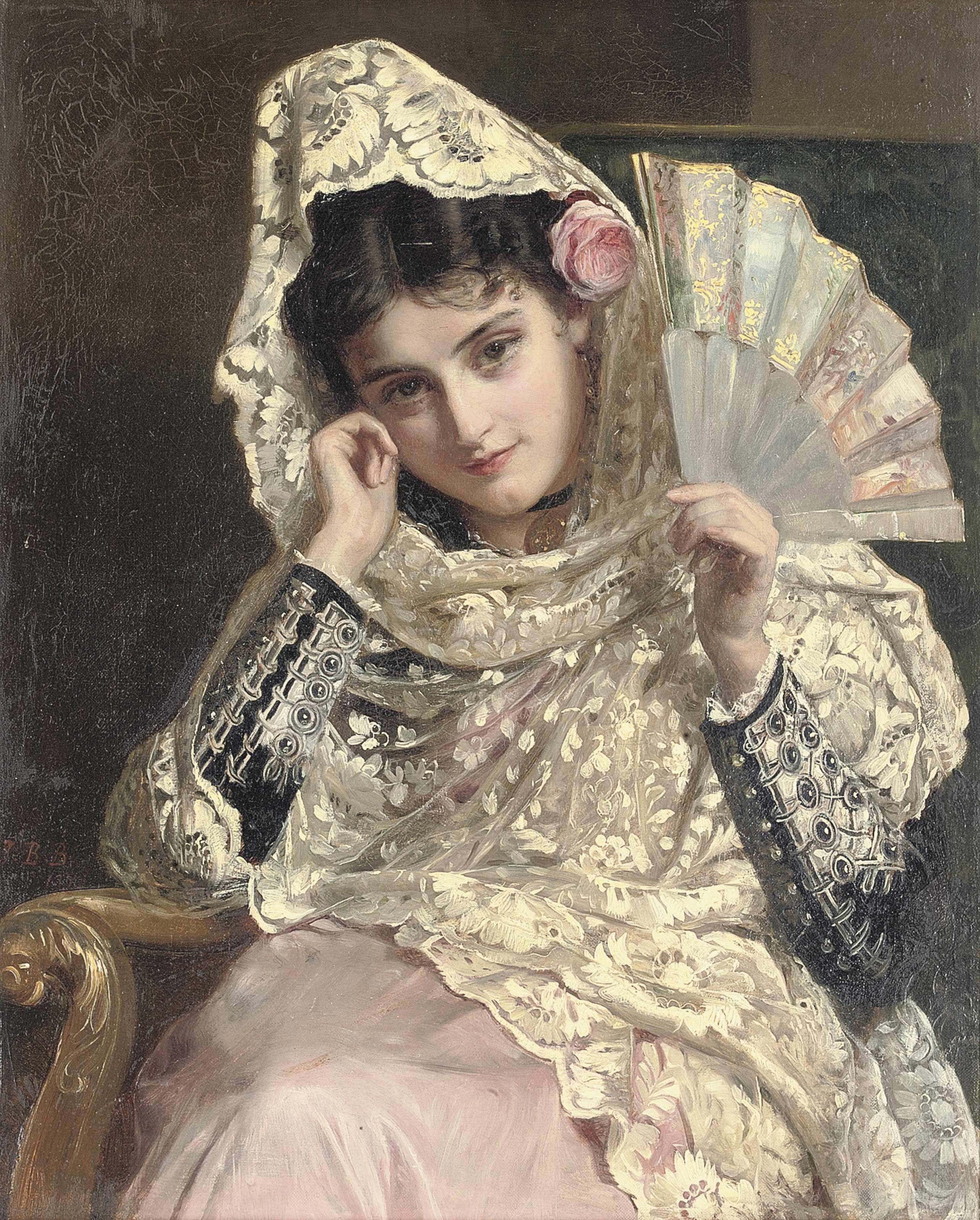 John Bagnold Burgess, R.A. - Feliciana; A Spanish Beauty