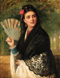John Bagnold Burgess, R.A. - The Fan