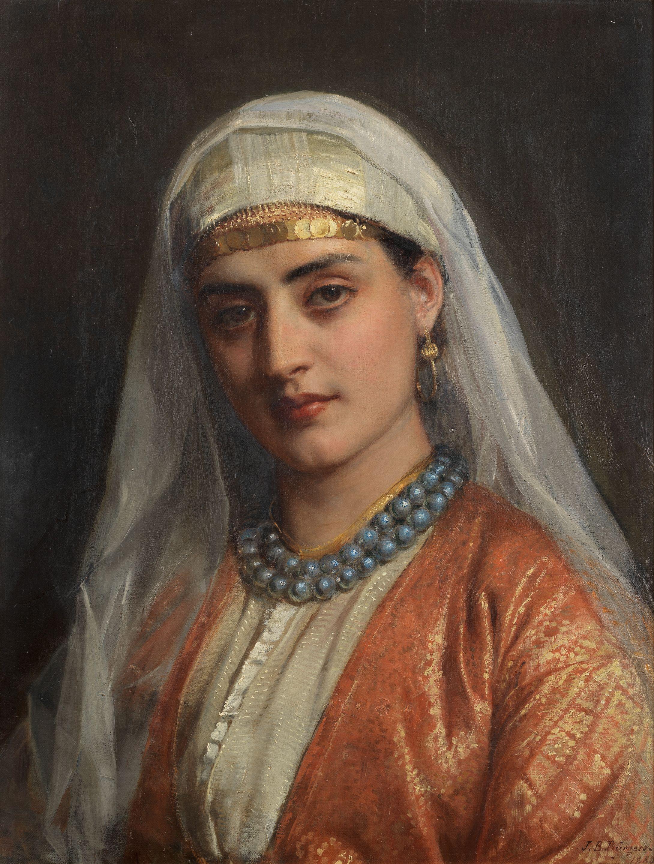 John Bagnold Burgess, RA - The blue necklace