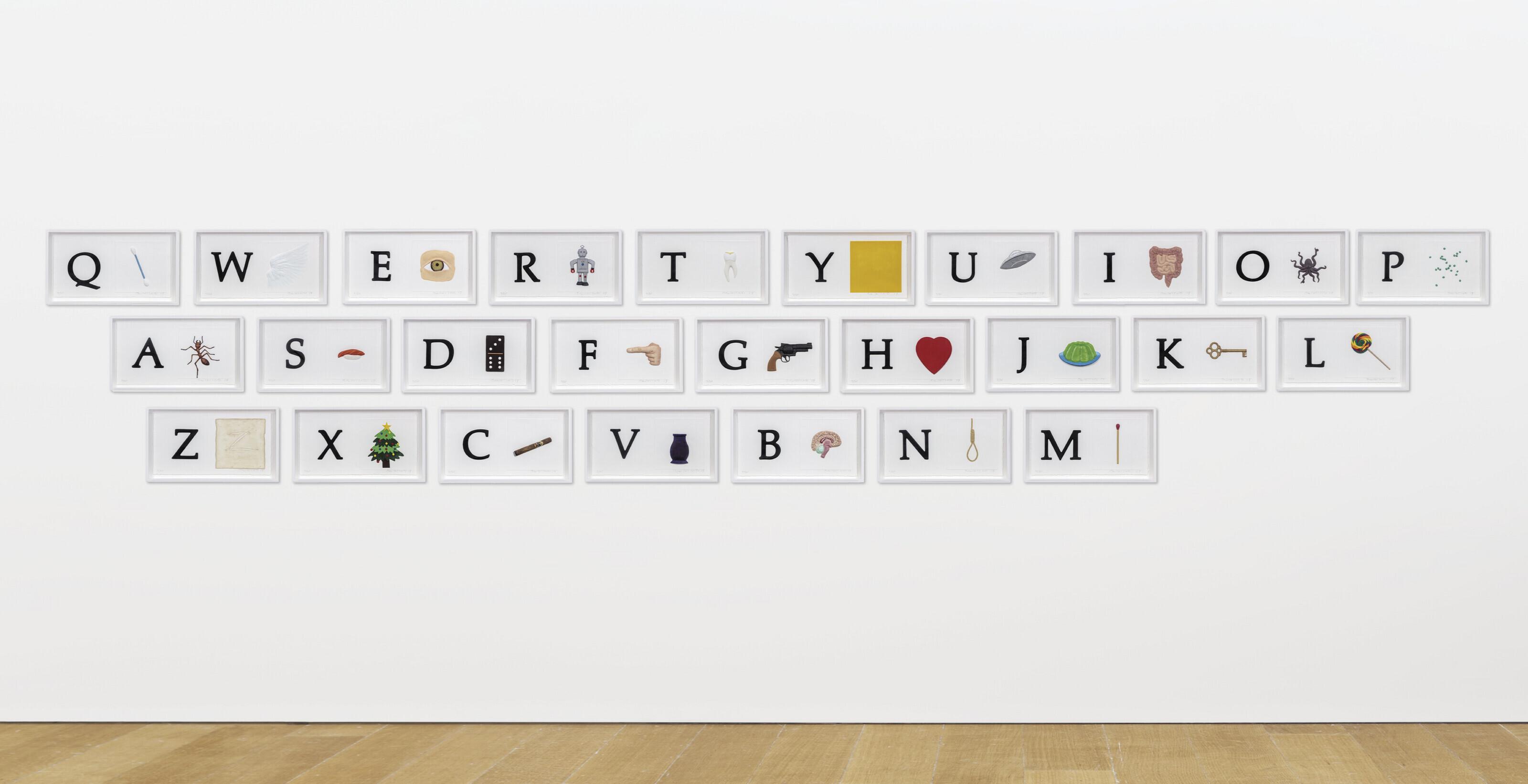 John Baldessari - A B C Art (Low Relief): A/Ant, Etc. (Keyboard)