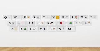 John Baldessari - A B C Art (Low Relief): A/Ant, Etc. (Keyboard)