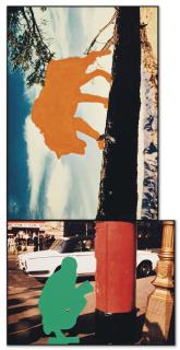 John Baldessari - Animal (Orange) Descending Upon Kneeling Figure (Green)