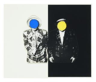 John Baldessari - Blue Boy (With Yellow Boy): One With Hawaiian Tie And One In Dark (Hurowitz 51)