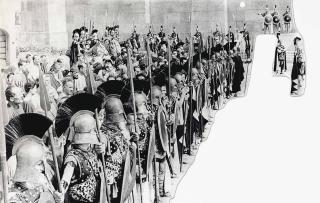 John Baldessari - Crowds with Shape of Reason Missing: Example 6