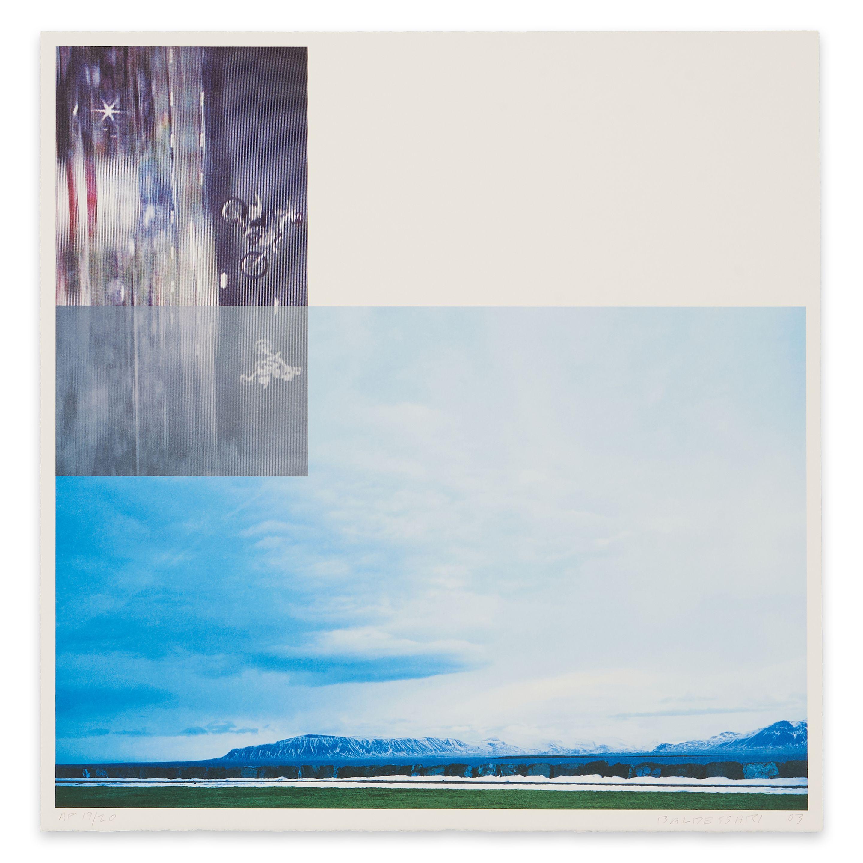 John Baldessari - Double Motorcyclists and Landscape (Icelandic 2003) from The Overlap Series