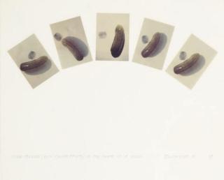 John Baldessari - Five Pickles (with Fingerprints) in the Shape of a Hand