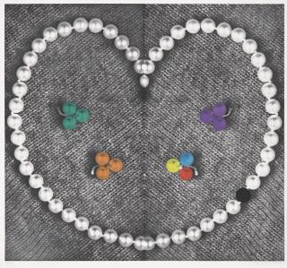 John Baldessari - Heart (with Pearls), from Independent Curators Incorporated (ICI) 15th Anniversary Print Portfolio (Coplan Hurowitz 58)