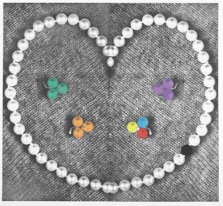John Baldessari - Heart (with pearls), from Independent Curators Incorporated (ICI) 15th Anniversary Print Portfolio