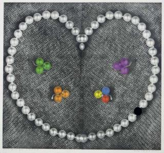 John Baldessari - Heart (with Pearls), from Independent Curators Incorporated (ICI) 15th Anniversary Print Portfolio