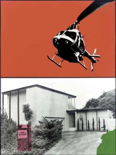 John Baldessari - Helicopter Over Tract House (with Red Sky)