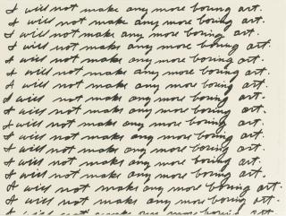 John Baldessari - I Will Not Make Any More Boring Art (Coplan Hurowitz 1)