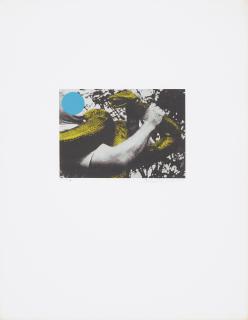John Baldessari - Man with Snake (Blue and Yellow)