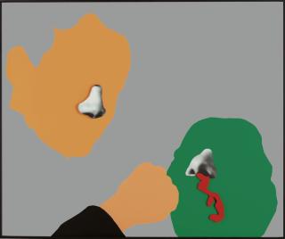 John Baldessari - Noses & Ears, Etc.: Blood, Fist, and Head (With Nose and Ear)