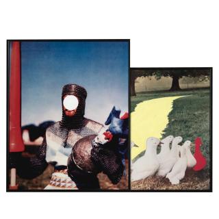 John Baldessari - Path (With Ducks [One Red] And Knight)