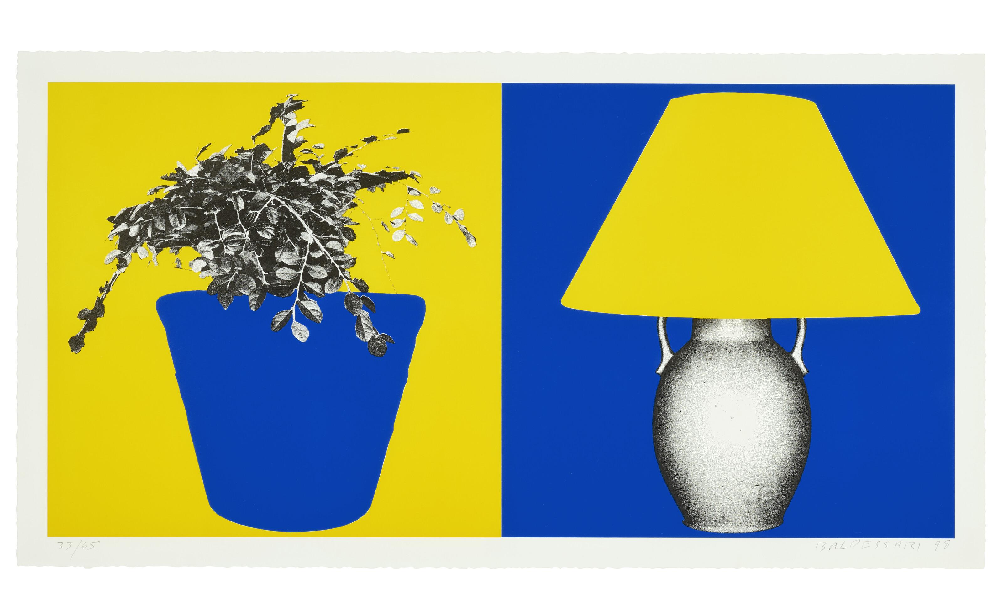 John Baldessari - Plant and Lamp (B+Y;Y+B)