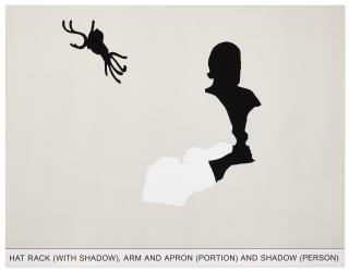 John Baldessari - Sediment: Hat Rack (with Shadow), Arm and Apron (Portion) and Shadow (Person)
