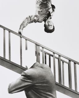 John Baldessari - Stairway, Coat and Person.