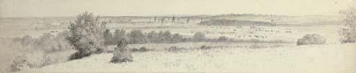 John Baptist Malchair - Distant View of Oxford From Hinksey