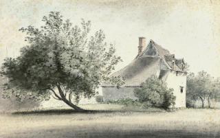 John Baptist Malchair - View of Treadwell\'s garden, St. Toles, Oxford (illustrated); The Thames at Hampton; View from Magdalen Bridge, Oxford; and A distant view of an unidentified church