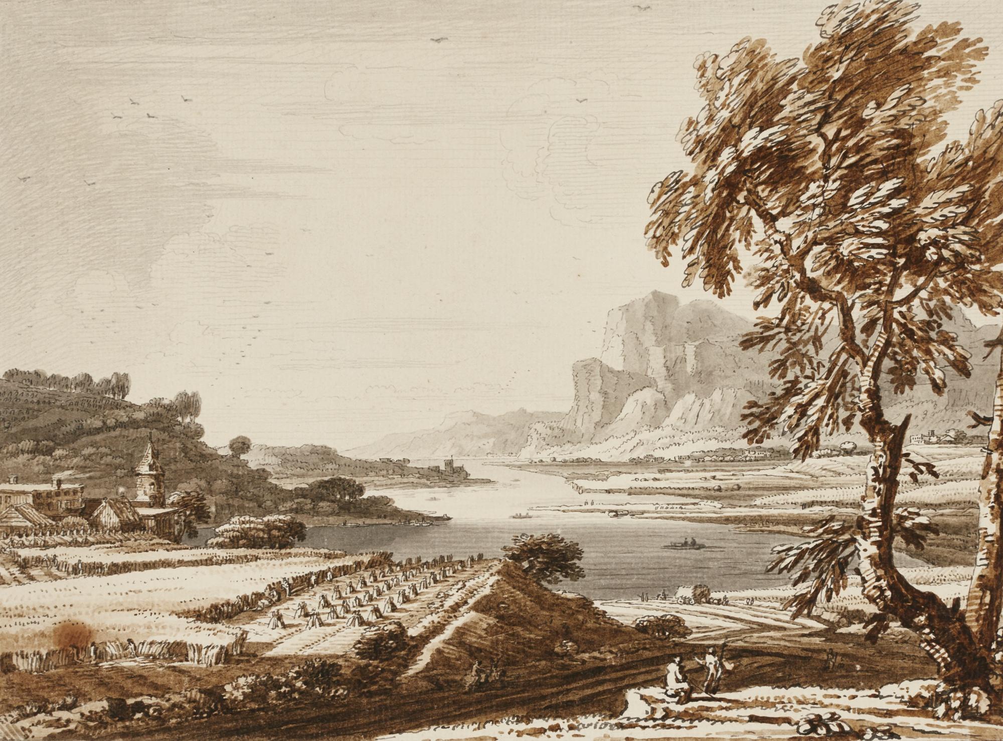 John Baptiste Claude Chatelain - Three Pastoral Landscapes