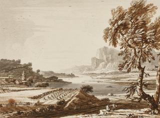 John Baptiste Claude Chatelain - Three Pastoral Landscapes