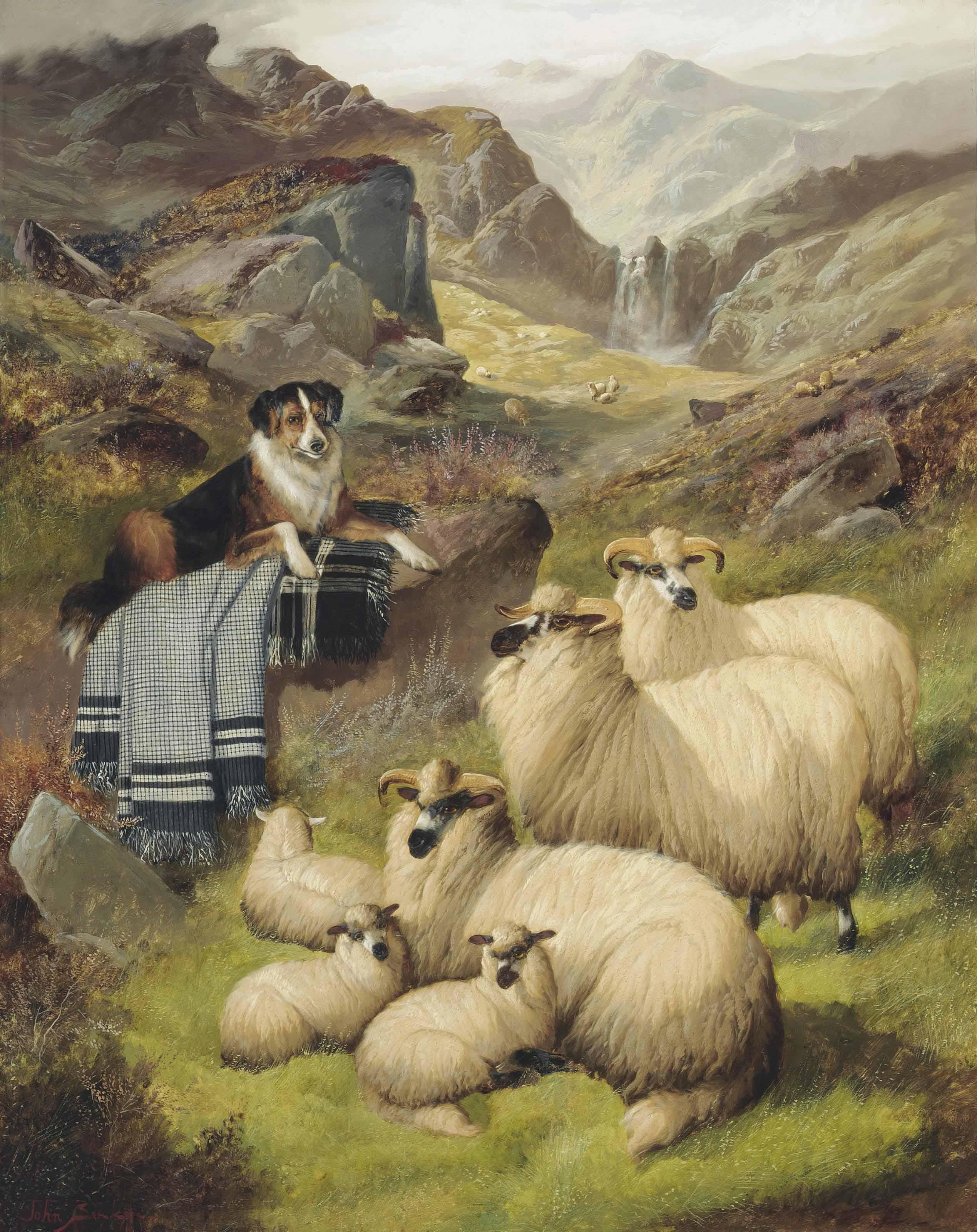 John Barker - Guarding the sheep