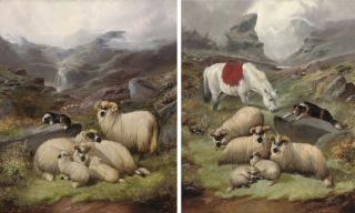 John  Barker - Scene in Glen Nevis, Scotland; and Scene in Glen Ogle, Scotland