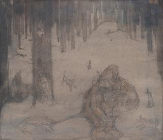 John Bauer - Drawing for \