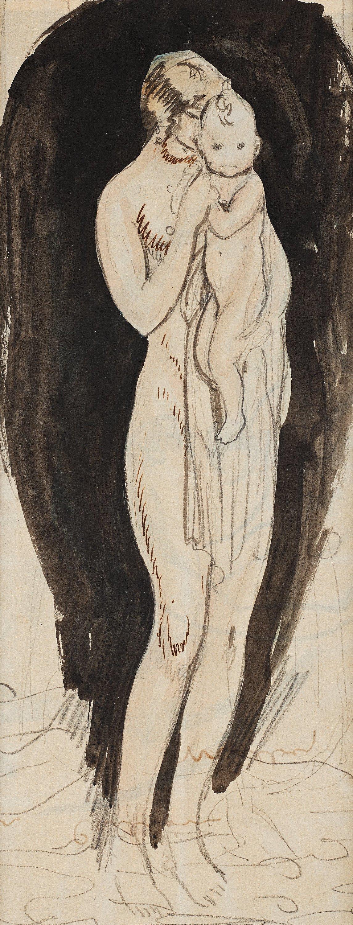 John Bauer - Motherly love