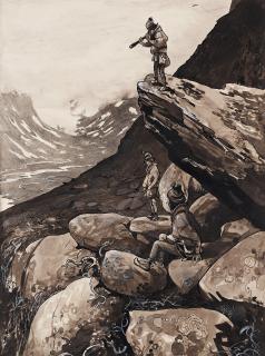 John Bauer - Samepojkar i höglänt terräng