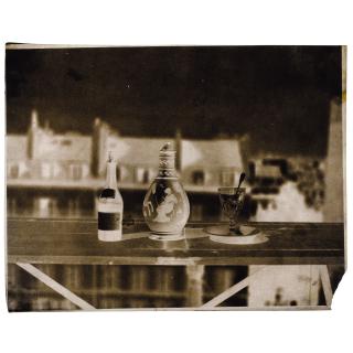 John Beasley Greene - Nature Morte Au Verre, Flacon Grec Et Bouteille, Années 1850