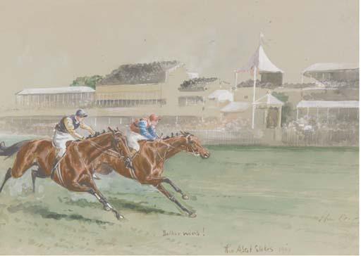 John Beer - Baldur wins!, the Ascot Stakes, 1900
