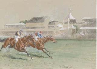 John Beer - Baldur wins!, the Ascot Stakes, 1900