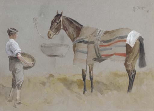 John Beer - Finish For The Eclipse Stakes, Sandown Park; And A Horse And Groom In A Stable