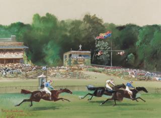 John Beer - Miss Dollar Wins, Royal Handicap, Sandown Park; Freemason Wins, Sandown Park; Leaving the Paddock, Sandown Park; Parade, Sandown Park