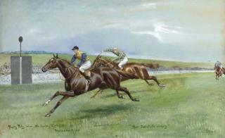 John Beer - Pretty Polly wins the Jockey Club Cup, Newmarket, 1905