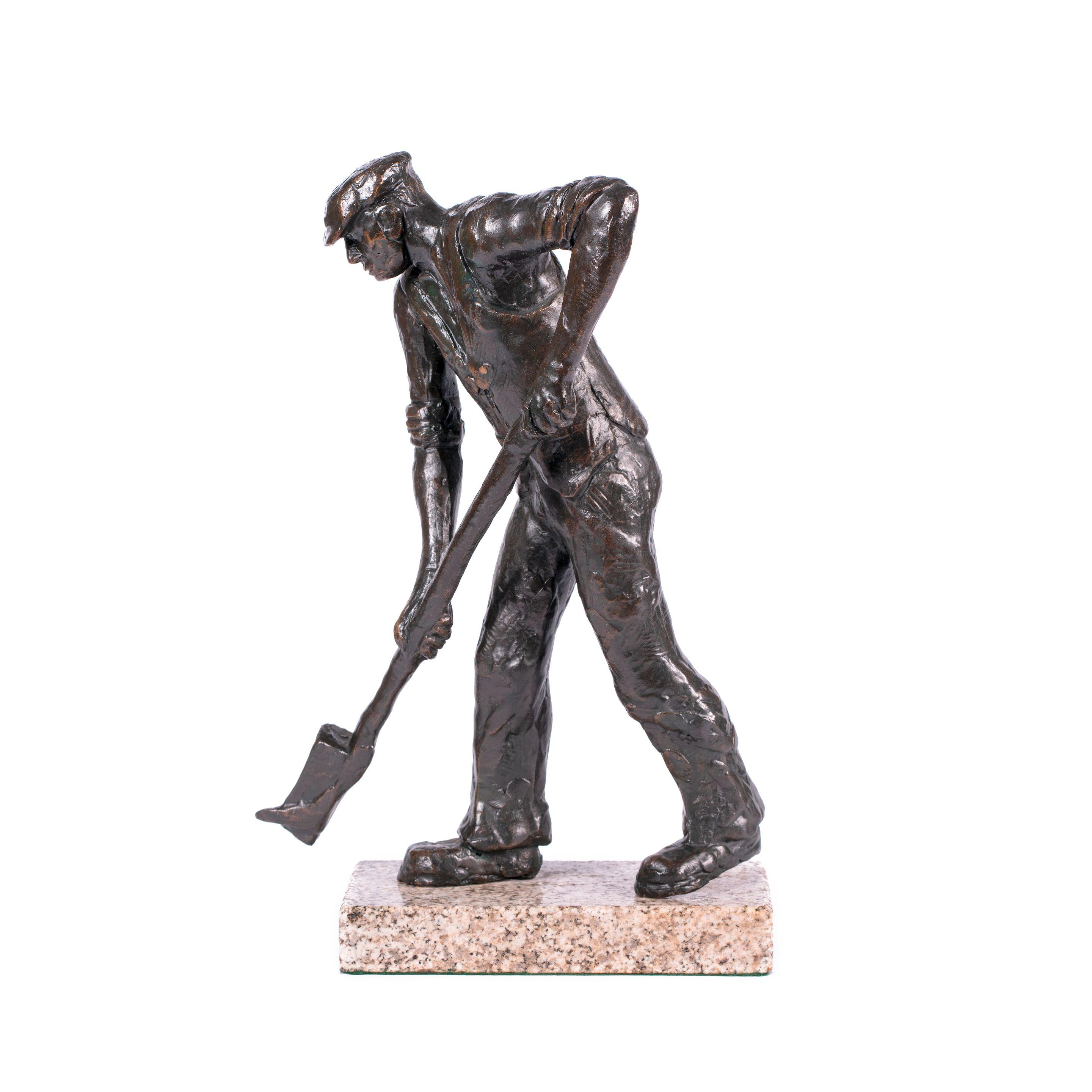 John Behan - The Turf Cutter 31 cm. (12 1/8 in.) high (excluding the base)
