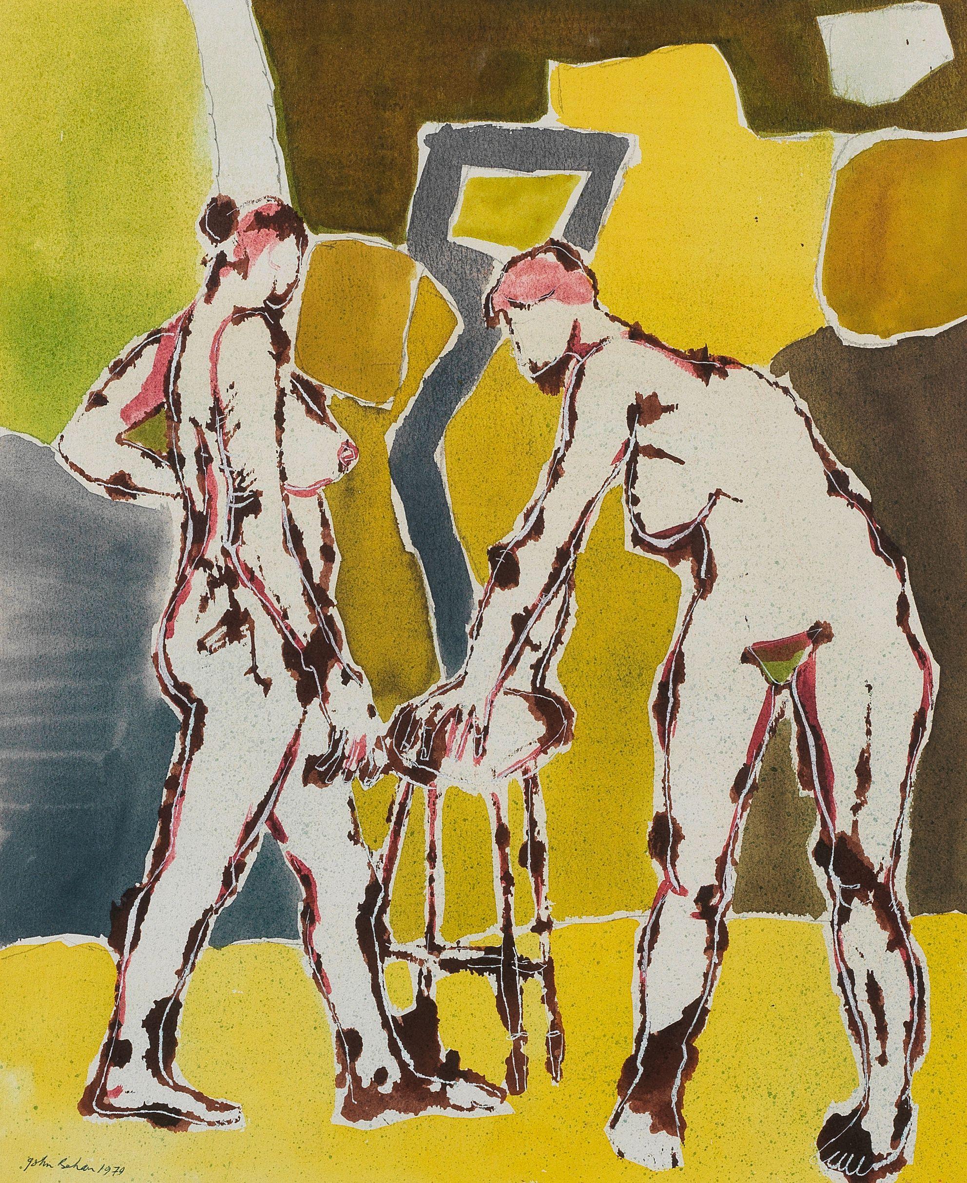 John Behan - Two female nudes