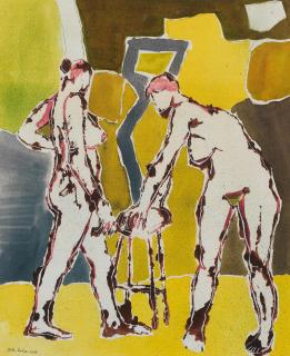 John Behan - Two female nudes