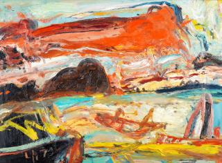 John Bellany C.B.E., R.A., H.R.S.A., L.L.D.(Lon) - Harbour Scene