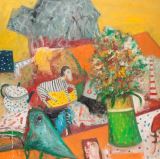 John Bellany C.B.E., R.A., H.R.S.A., L.L.D.(Lon) - Still Life with China Zebra