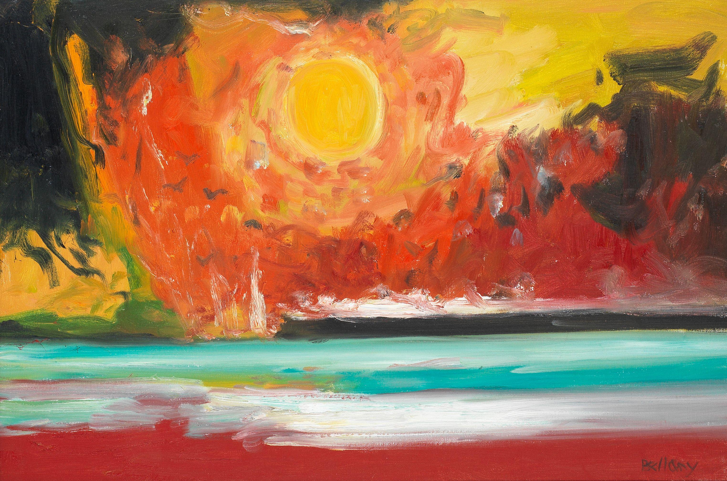 John Bellany C.B.E., R.A., H.R.S.A., L.L.D.(Lon) - Sunset Over the Sea