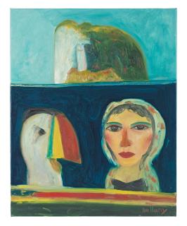 John Bellany C.B.E., R.A., H.R.S.A., L.L.D.(Lon) - Woman and Puffin (unframed)